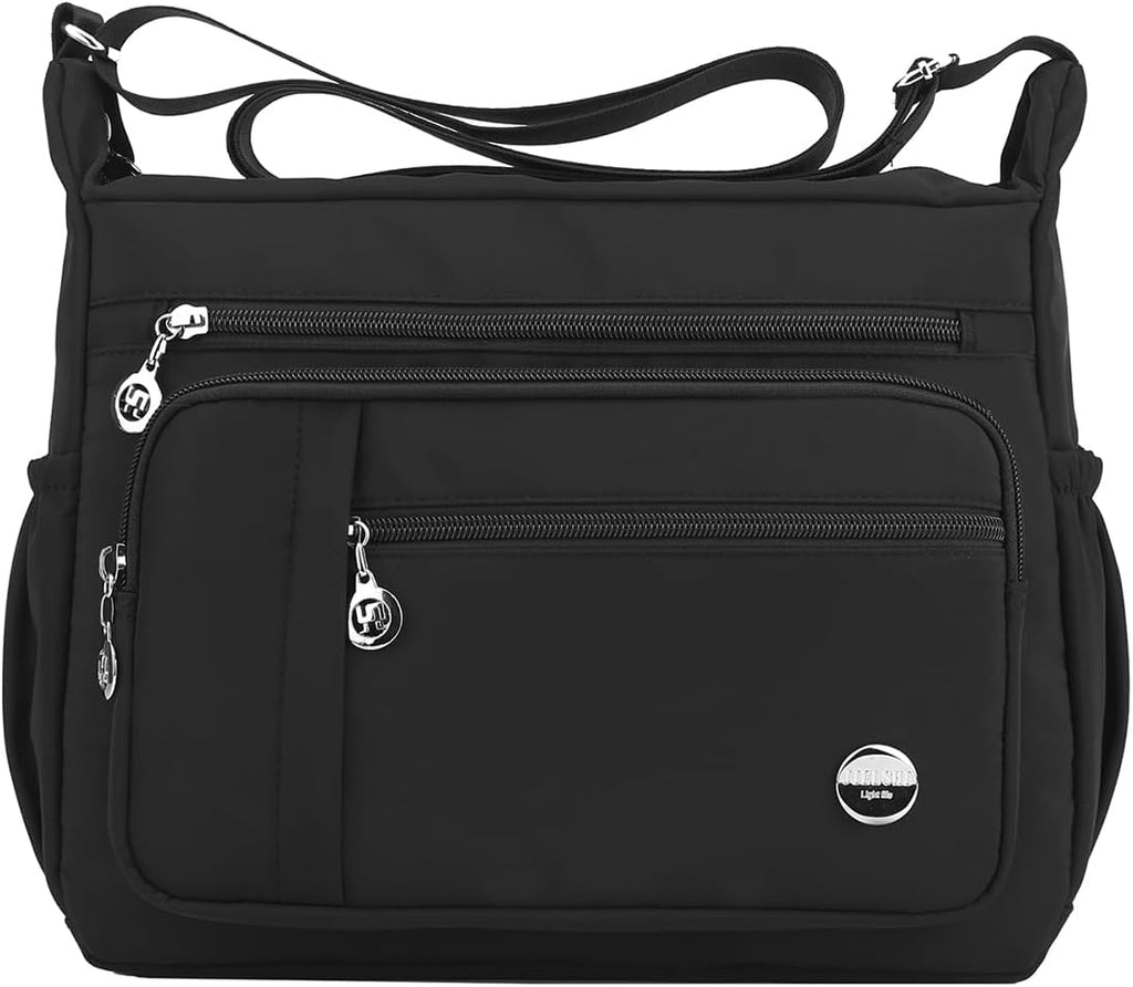 MINTEGRA Bolso de mano de hombro para mujer, espacioso bolso cruzado con múltiples bolsillos, bolso de mano a la moda con asa superior, S