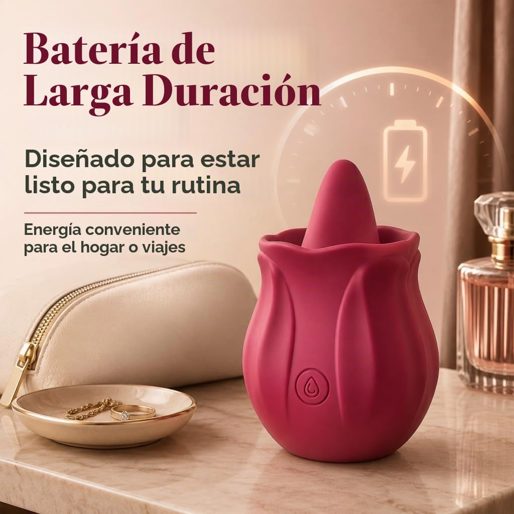 Juguetes Sexuales para Lengua Vibrador de Rosa para Clítoris para L...