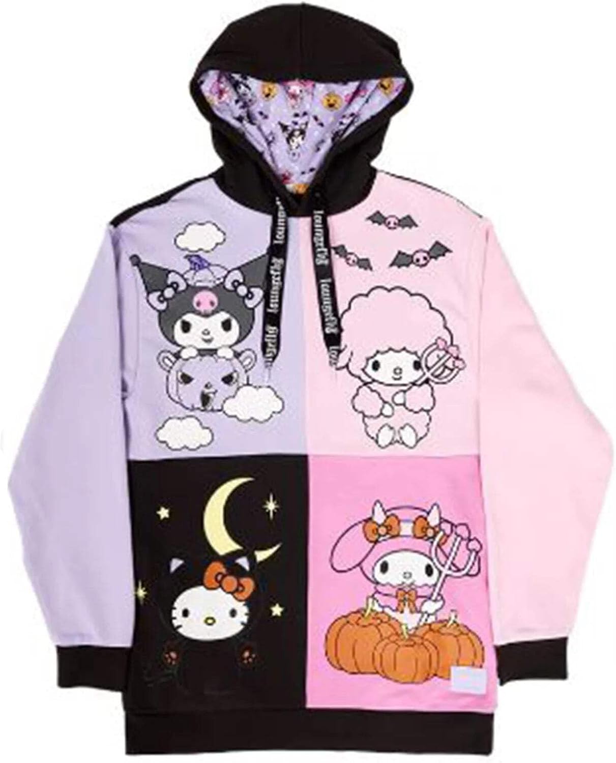 Loungefly SUDADERA CON CAPUCHA LF SANRIO KUROMI Y MY MELODI HALLOWEEN