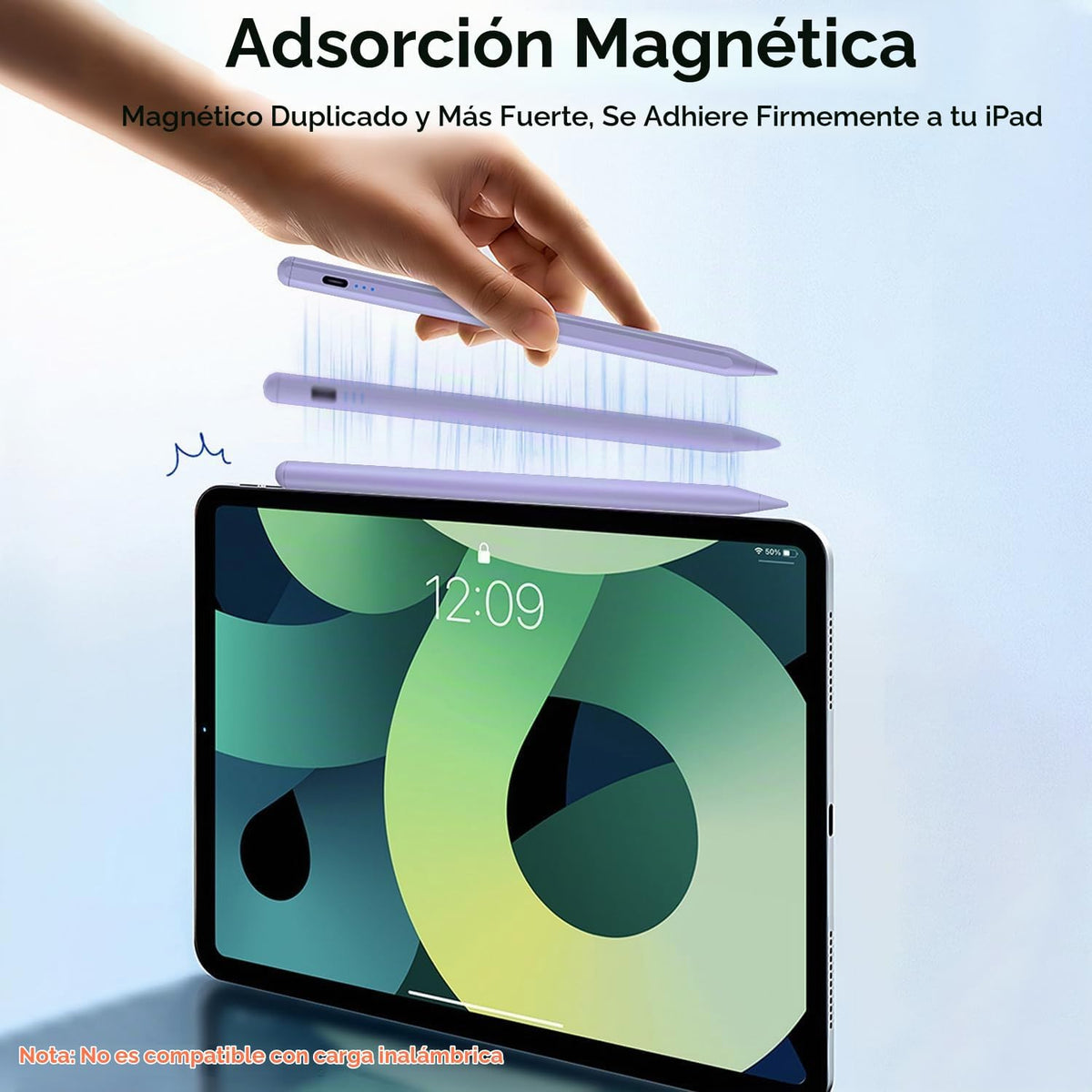 Lápiz capacitivo para iPad (2025-2018), sensibilidad de inclinación...