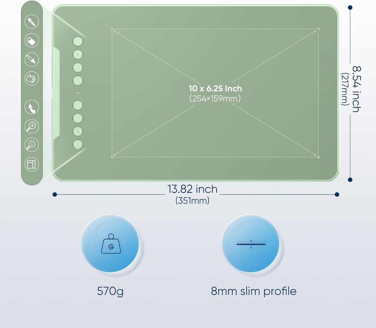 XPPen Deco 01 V3 - Tableta gráfica de 10 x 6.25 pulgadas, tableta d...