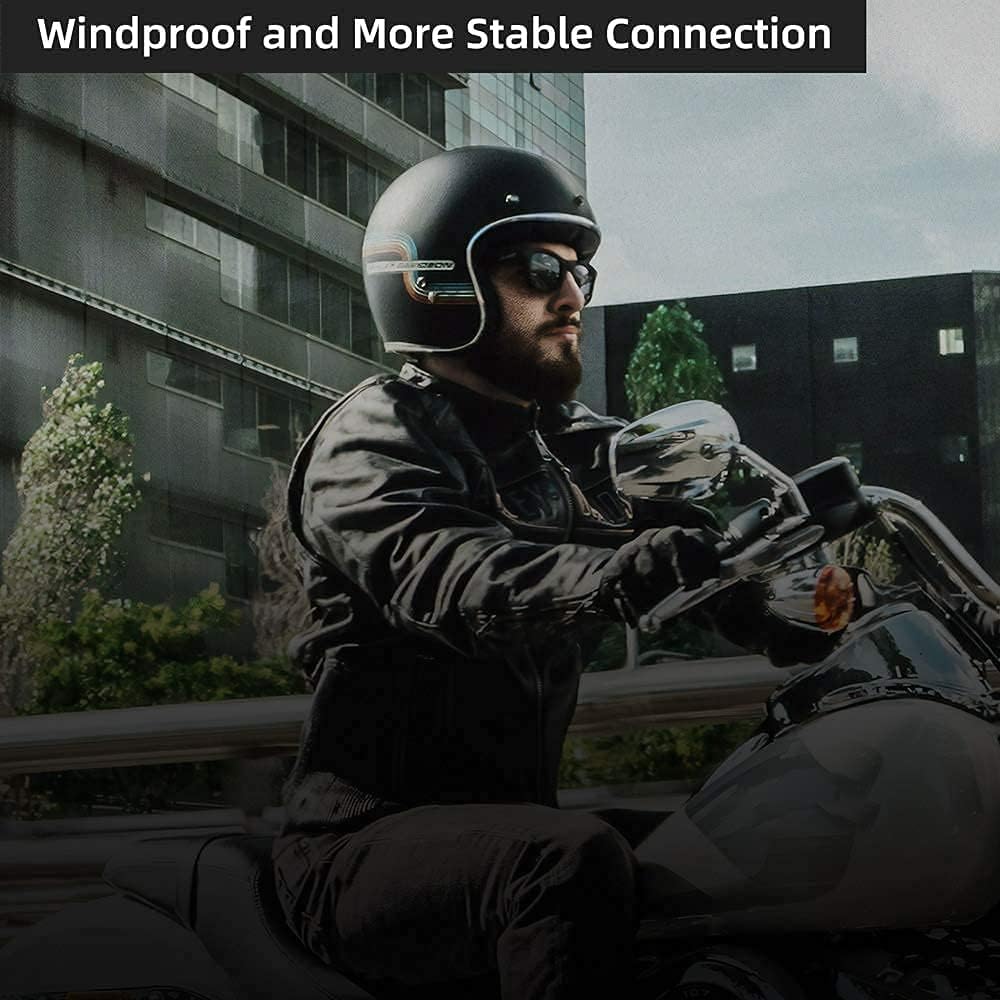 JZAQ Auriculares Bluetooth para casco de motocicleta, auriculares a...