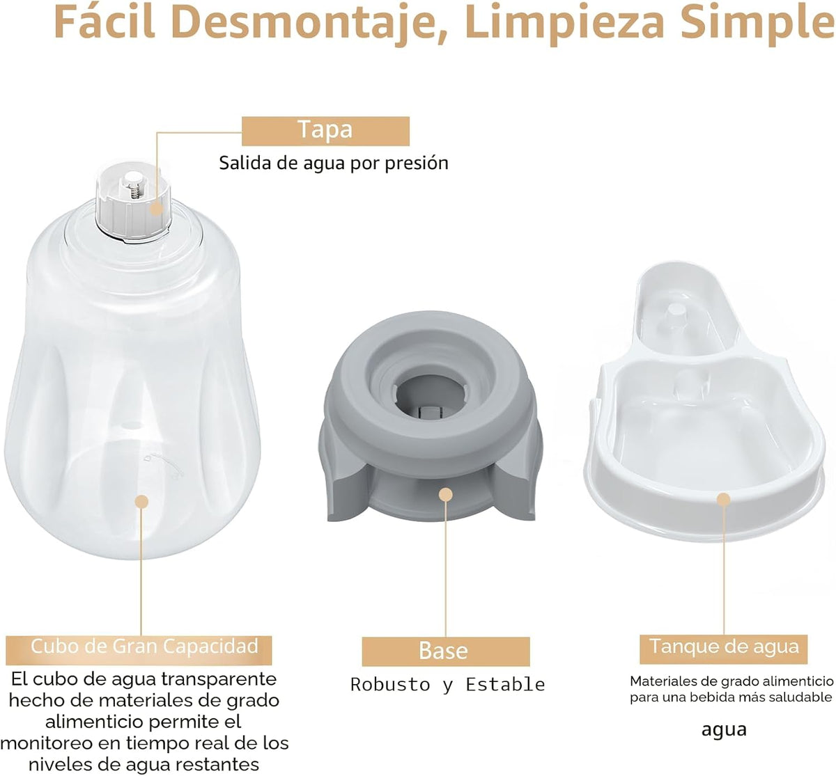STALTWO Dispensador automático de agua para perros de 1.58 galones,...