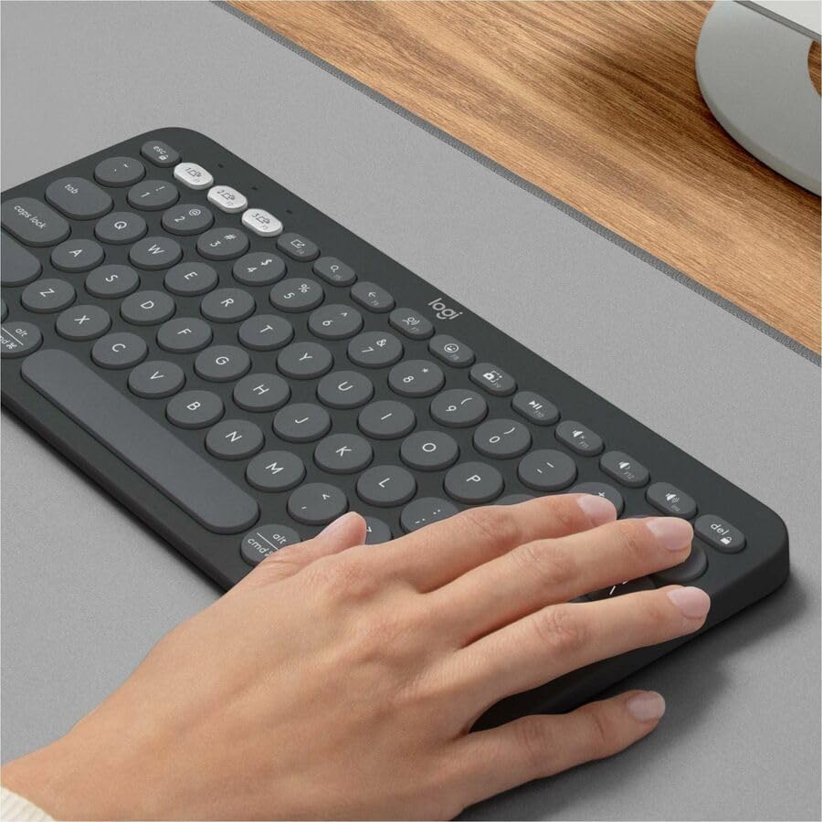 Logitech Pebble Keys 2 K380s, teclado inalámbrico Bluetooth multidi...