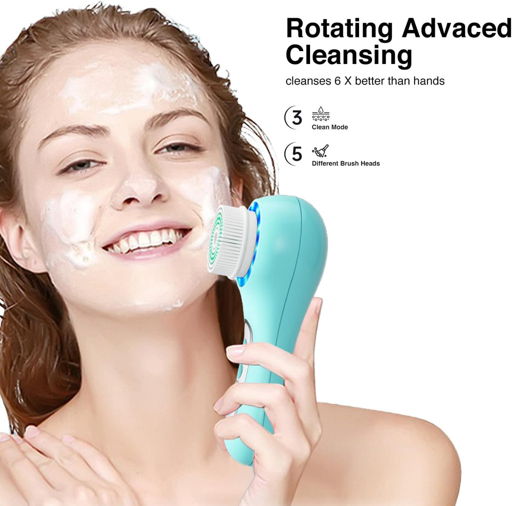 UMICKOO Cepillo de limpieza facial eléctrico, depurador facial gira...
