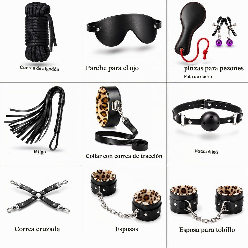 Kit de sujeción BDSM de 32 piezas para parejas, juego de restricció...