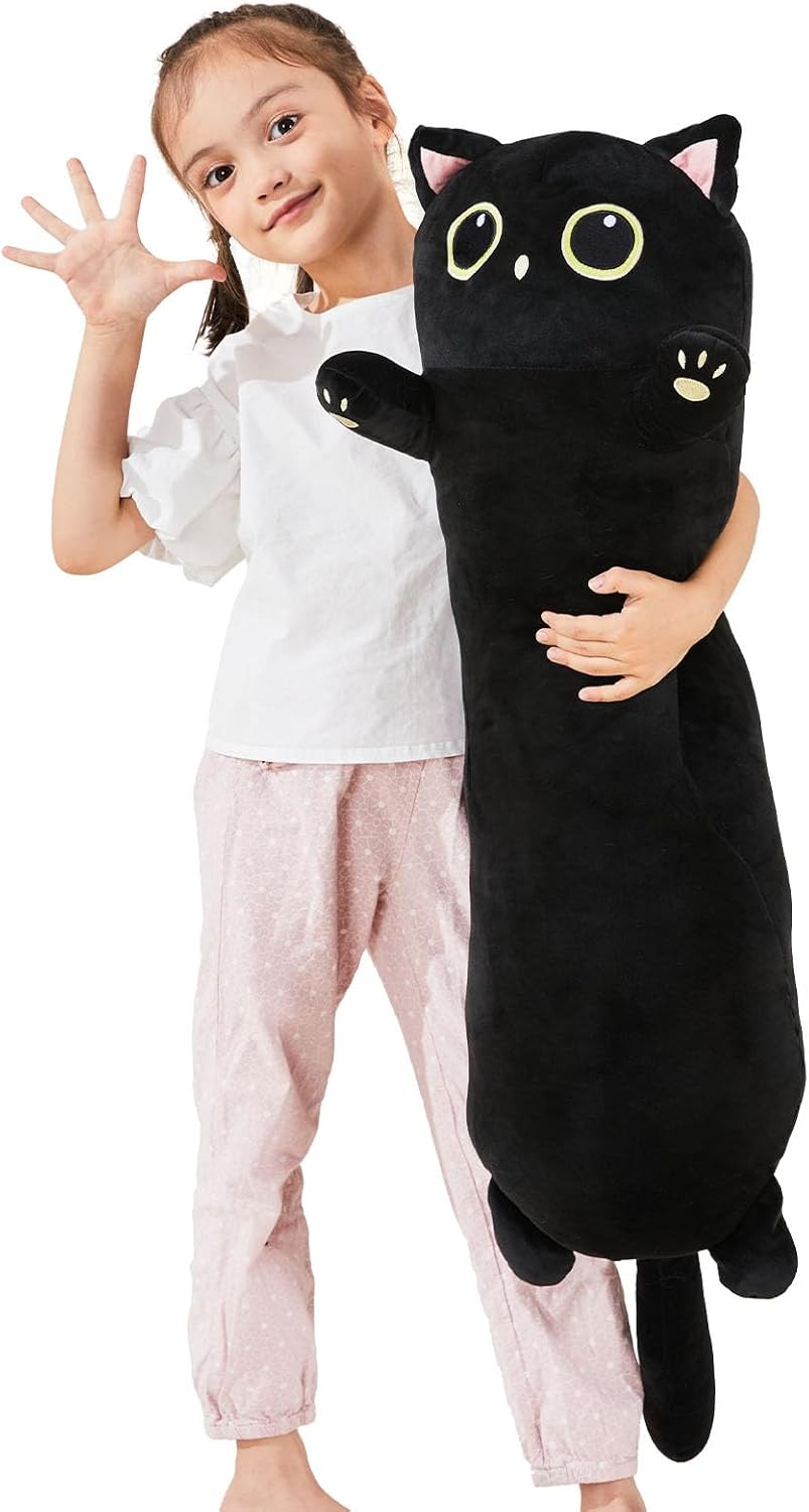 TPVV Animal de peluche de gato gigante de 31,5 pulgadas, juguete de...