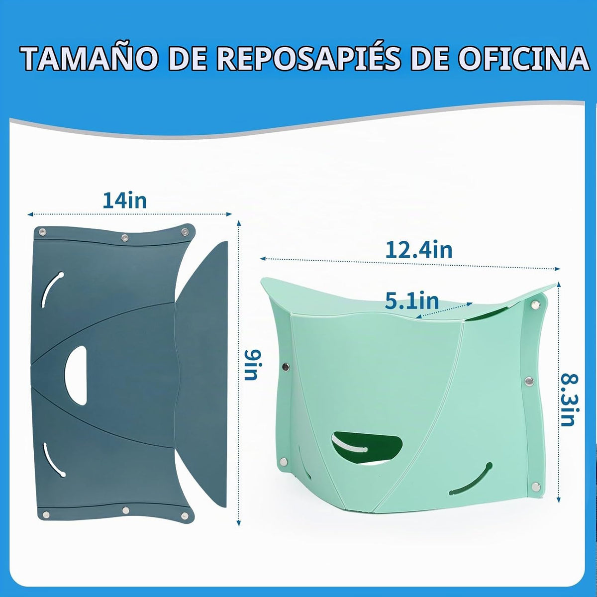 Reposapiés de viaje para avión y oficina, taburete portátil debajo...