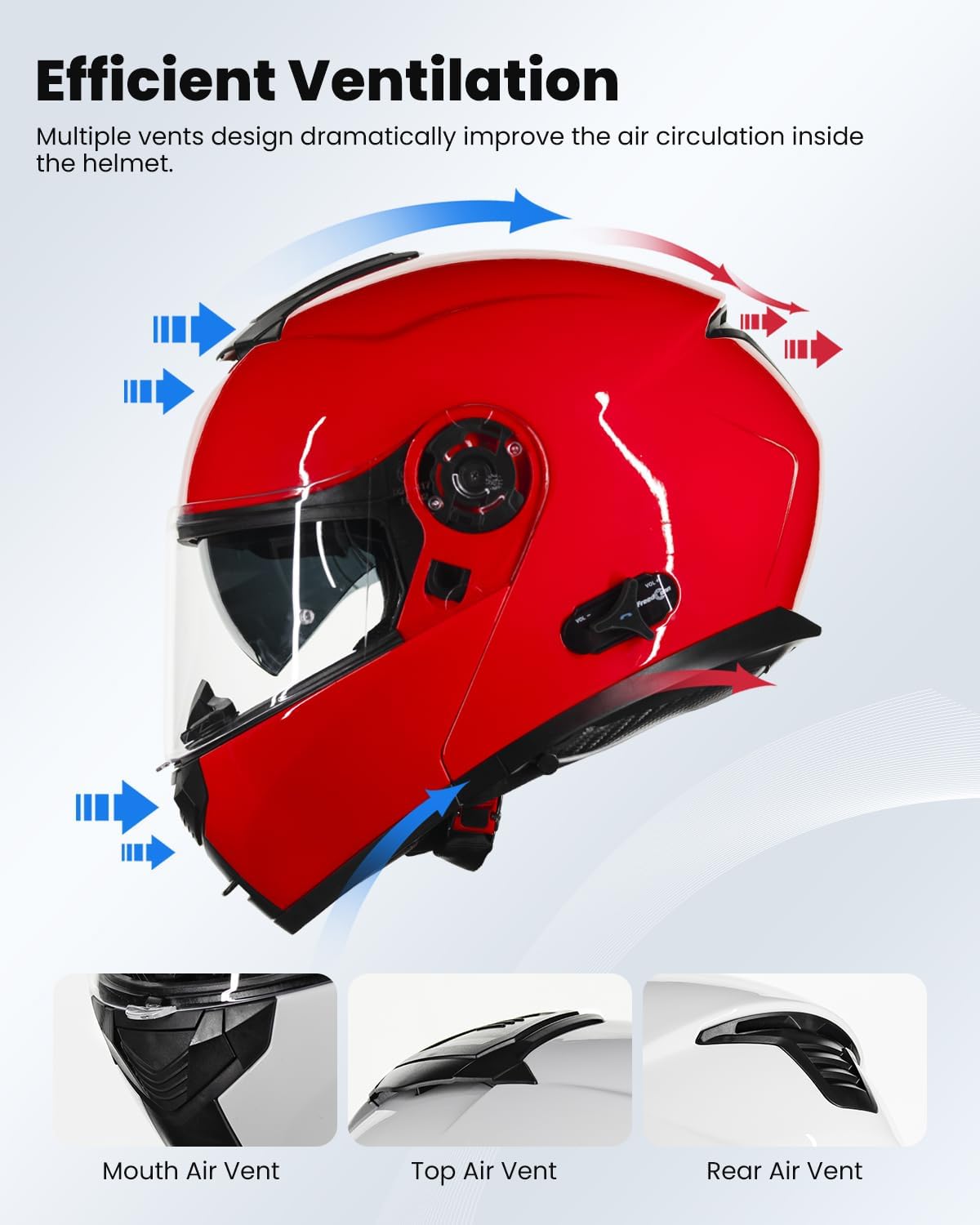 ILM 159BT - Casco de motocicleta modular Bluetooth con intercomunic...