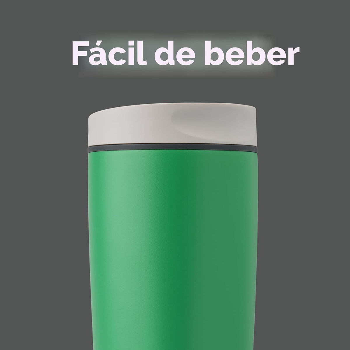 Owala SmoothSip Slider - Vaso de café de acero inoxidable con aisla...