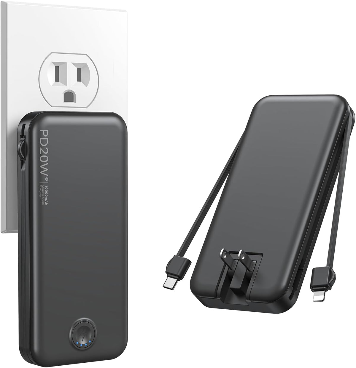 Cargador portátil Nusyddy de carga rápida de 10000 mAh con enchufe...