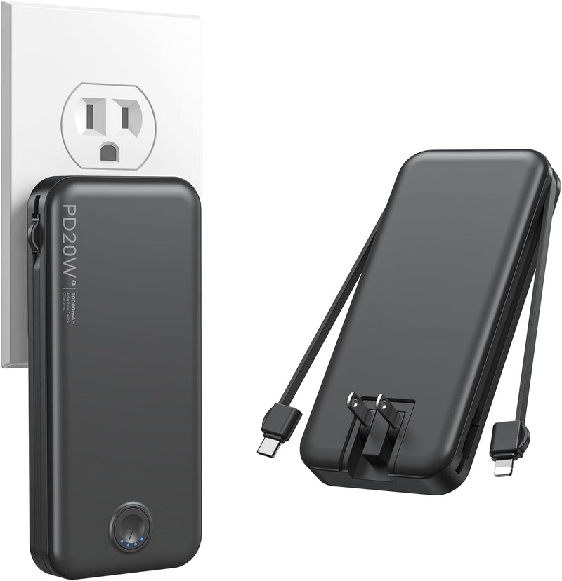 Cargador portátil Nusyddy de carga rápida de 10000 mAh con enchufe...