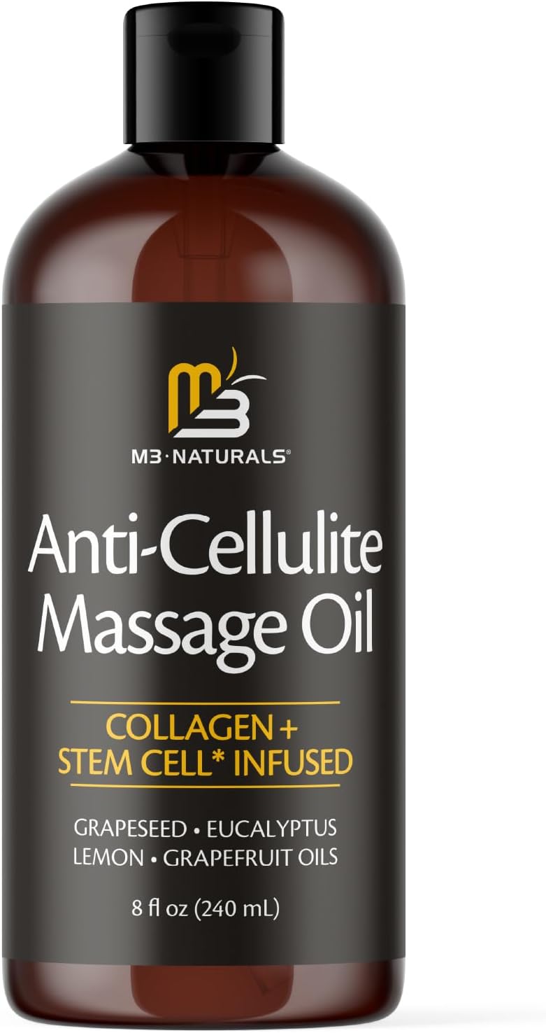 Aceite de masaje anticelulítico y kit de cepillo corporal seco firm...
