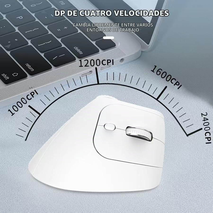 JOMAA Ratón vertical ergonómico de tres canales inalámbrico 2.4G y...