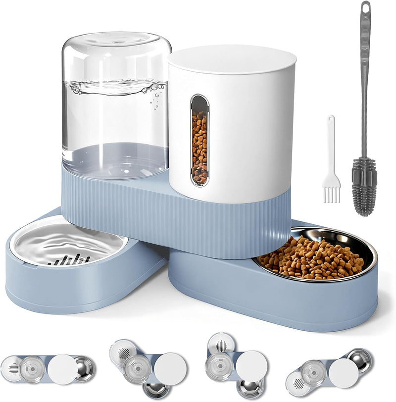 Alimentador automático de gravedad para perros y gatos, dispensador...