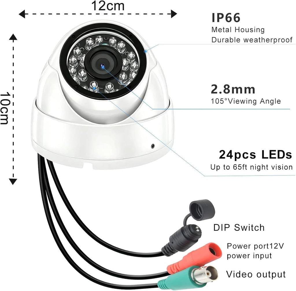 Cámara analógica Voniviewse 2MP 1080P 4 en 1 (TVI\/AHD\/CVI\/960H a...