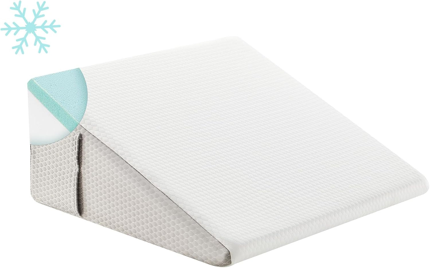 Bedluxe Almohada de cuña, almohada de cuña de cama de 10 pulgadas p...