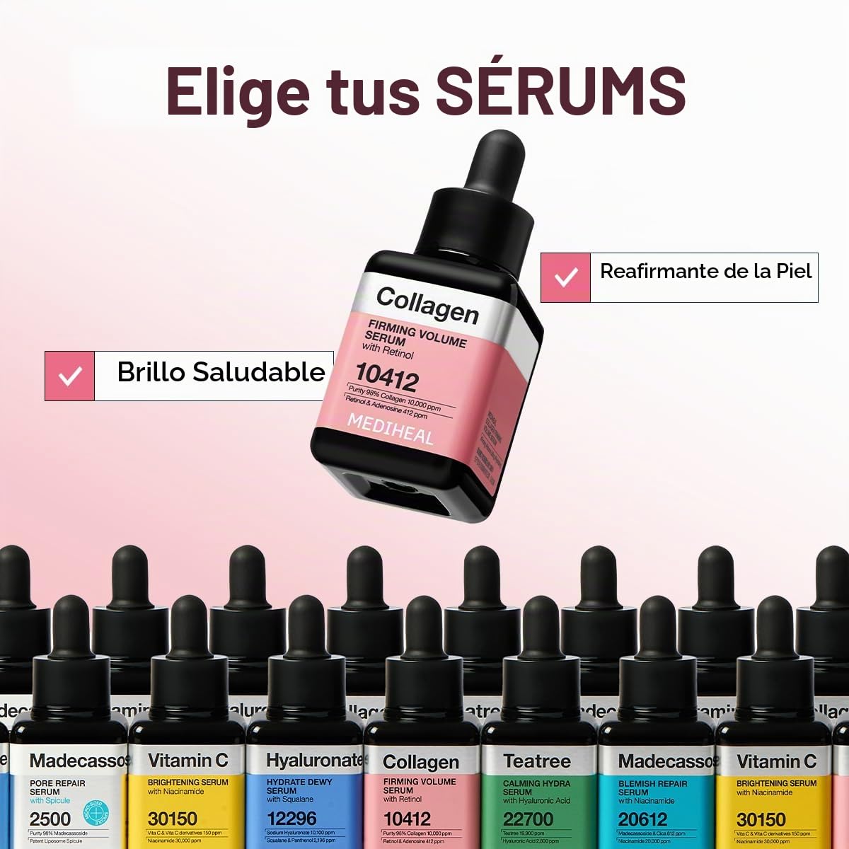 MEDIHEAL Suero reafirmante de volumen con retinol para elasticidad...