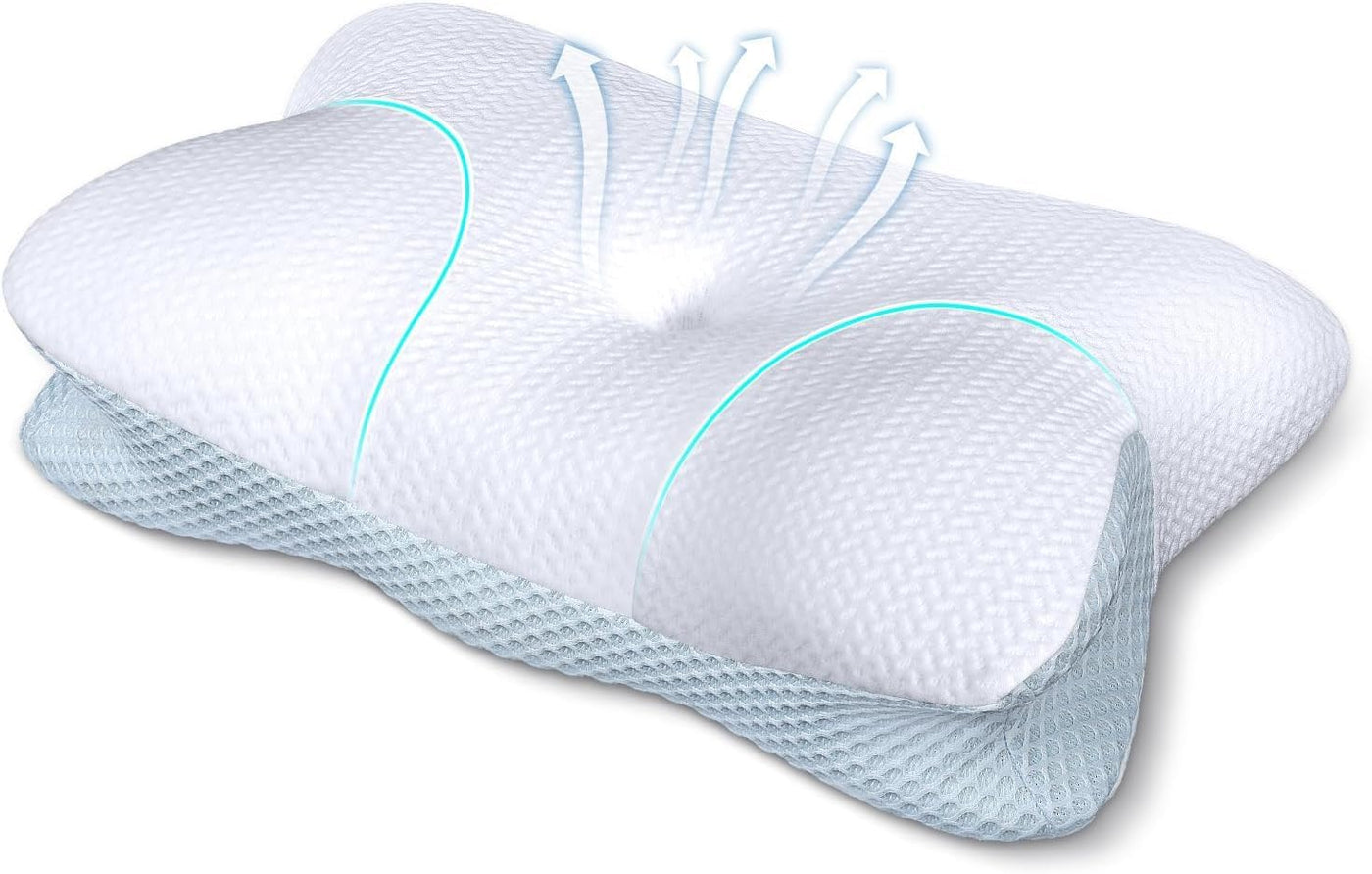 LALUCREATE - Almohada de soporte cervical para el cuello, almohada...