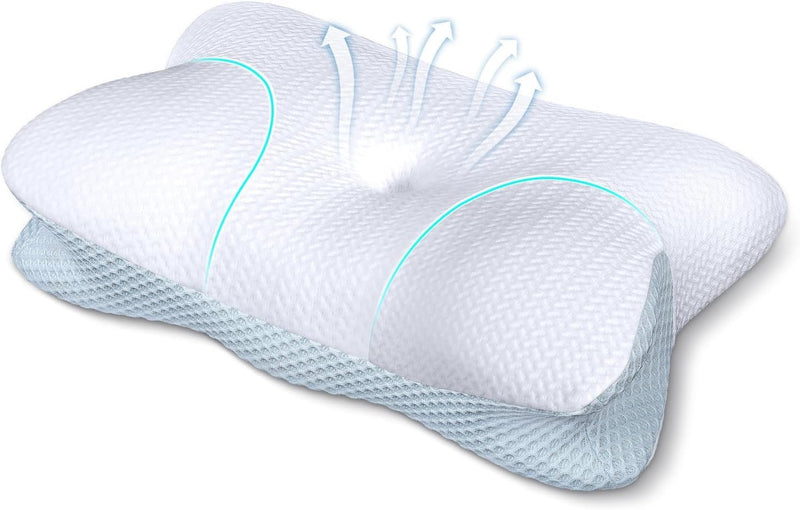 LALUCREATE - Almohada de soporte cervical para el cuello, almohada...