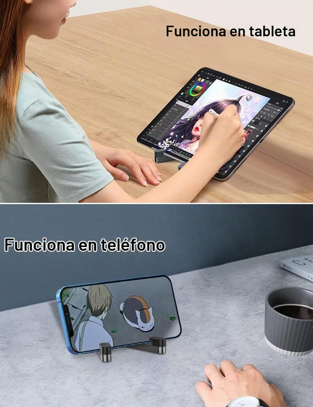 MONEER Soporte para teléfono celular, soporte para teléfono para es...