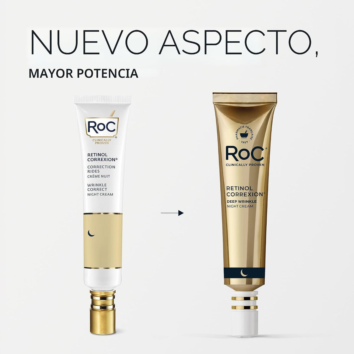 RoC Retinol Correxion Crema de noche antiarrugas profundas, 1.0 oz...
