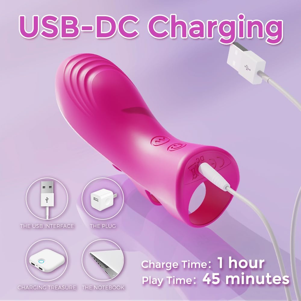 Vibrador de dedo para adultos, juguetes sexuales para mujeres, jugu...