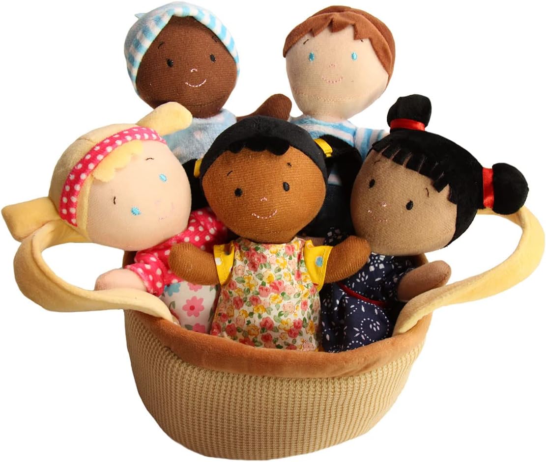 Snuggle Stuffs Canasta de Amigos de Peluche Diversidad Multicultura...