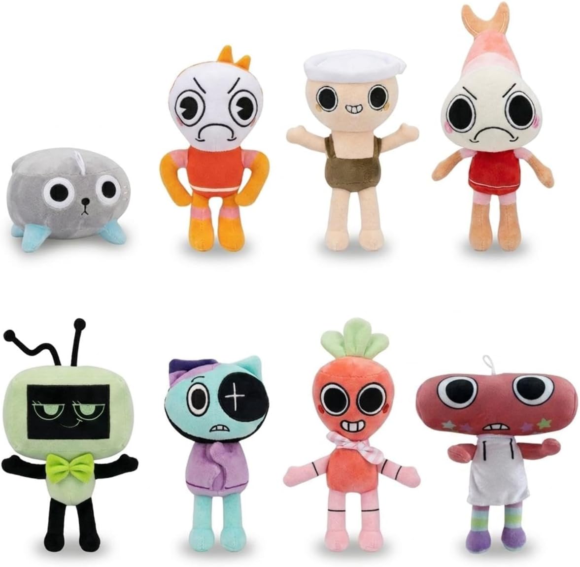 HappyToy Kid Juego de 8 peluches suaves \u2013 Bonitos personajes d...
