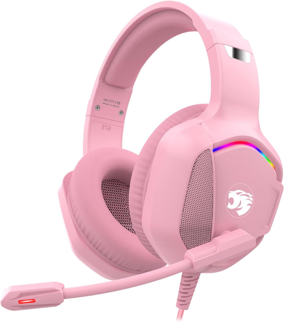 IMYB A36 Auriculares para juegos rosas con micrófono estéreo para P...