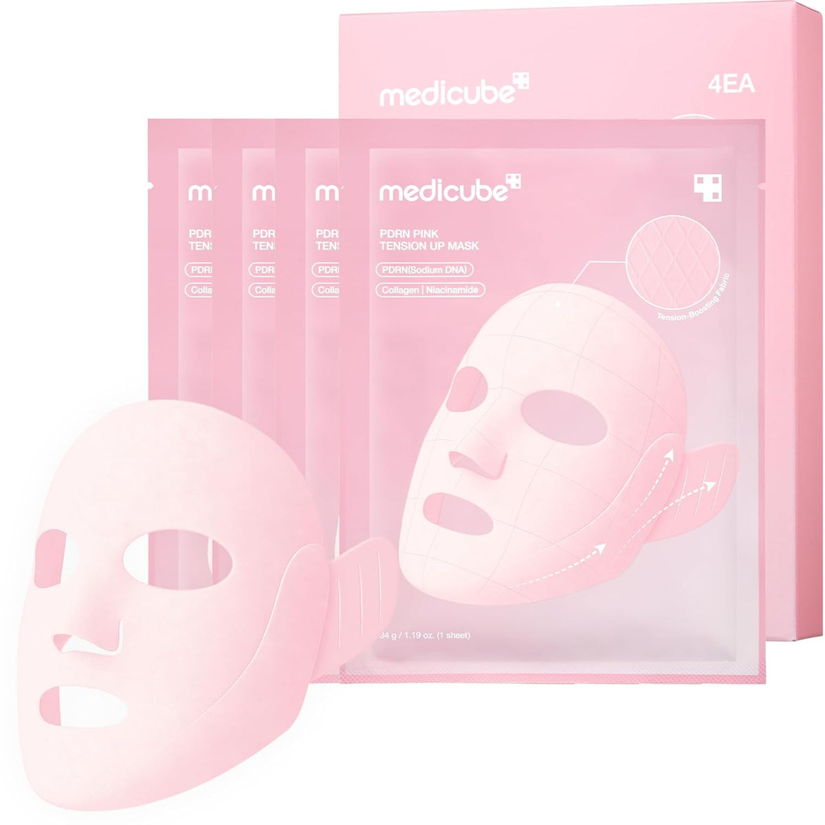 Medicube PDRN Pink Tension Up Sheet Mask - Máscara de contorno de 3...