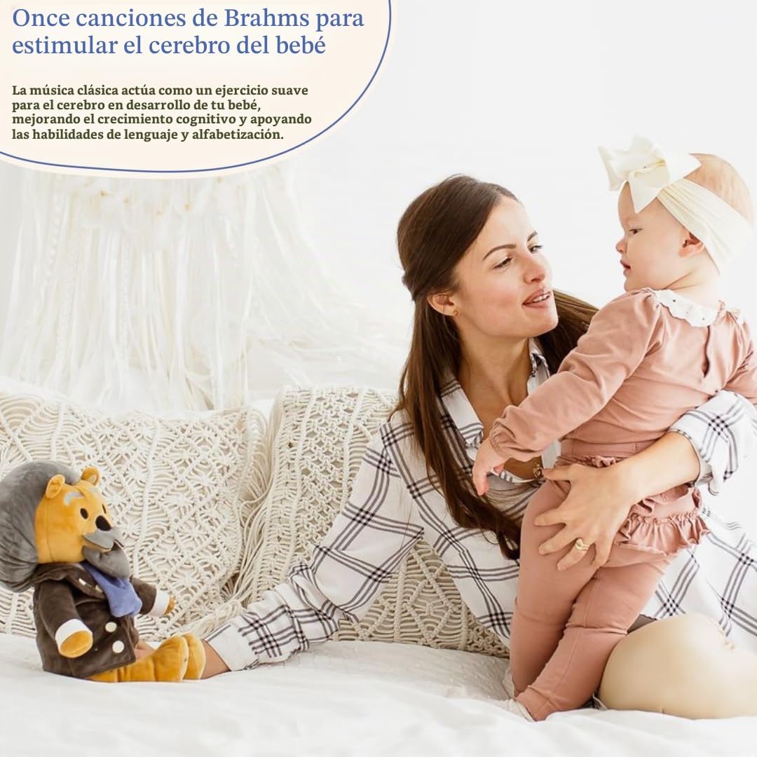 Vosego Virtuoso Bears - Juguetes de peluche de doble modo con músic...