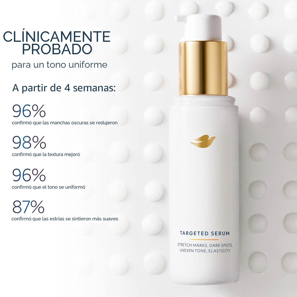 Dove Suero dirigido multiusos para estrías, manchas oscuras, tono d...