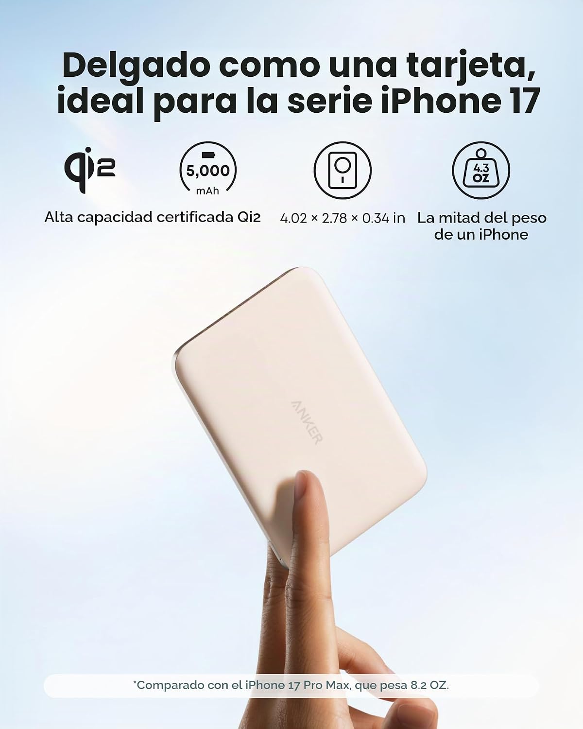 Anker Nano Magnetic Power Bank, cargador portátil de 15 W con certi...