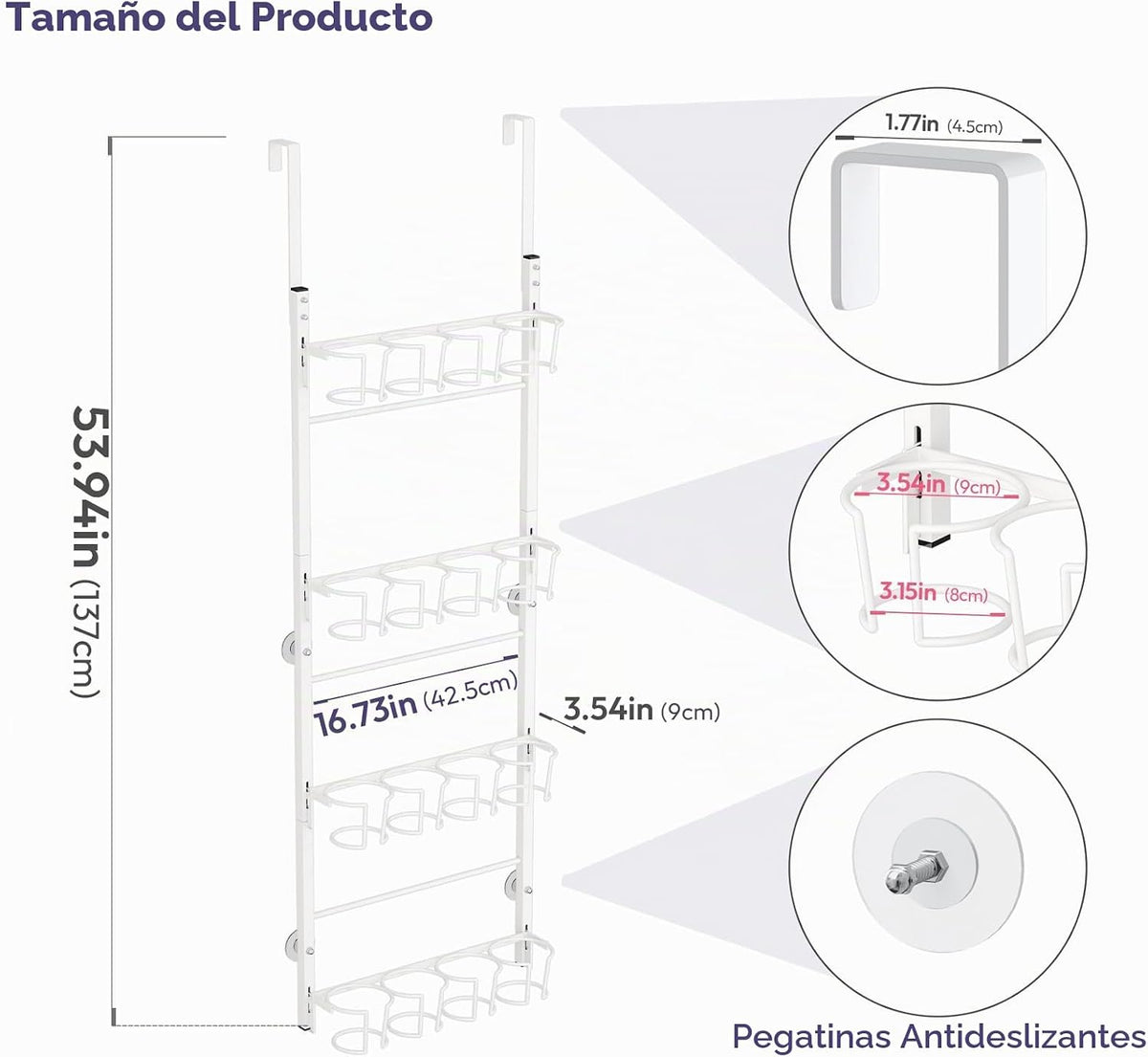 SWTYMIKI Organizador de botellas de agua de 4 niveles \u2013 Organi...