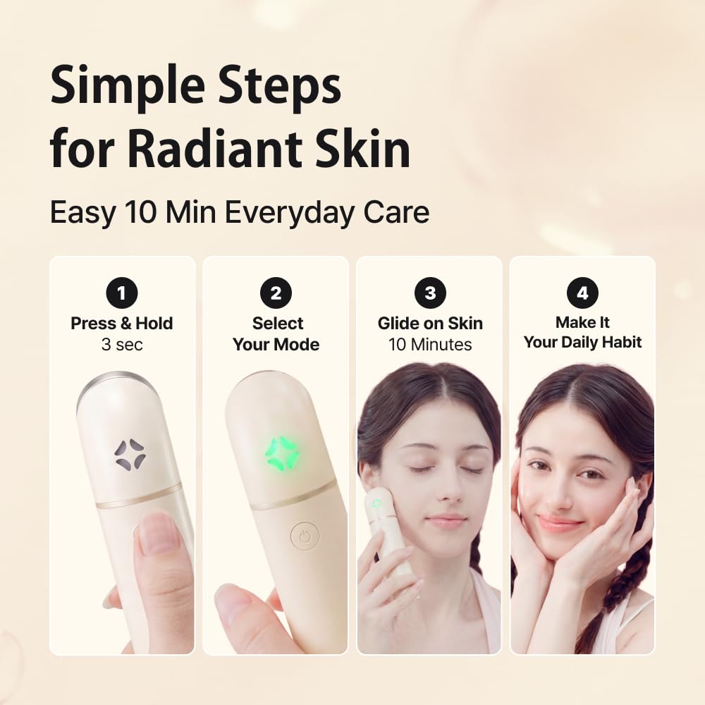 Quadthera Teenz Masajeador de belleza facial con 3 modos de cuidado...