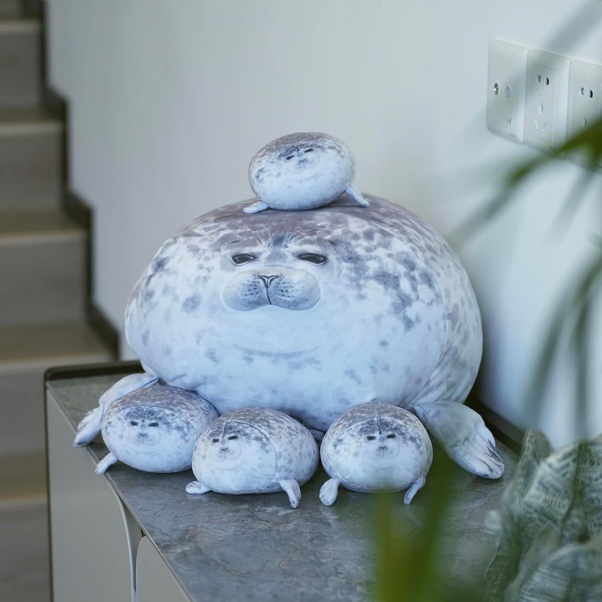 LUXSIT Almohada gordita de 20 pulgadas con 4 bebés, almohada de fel...