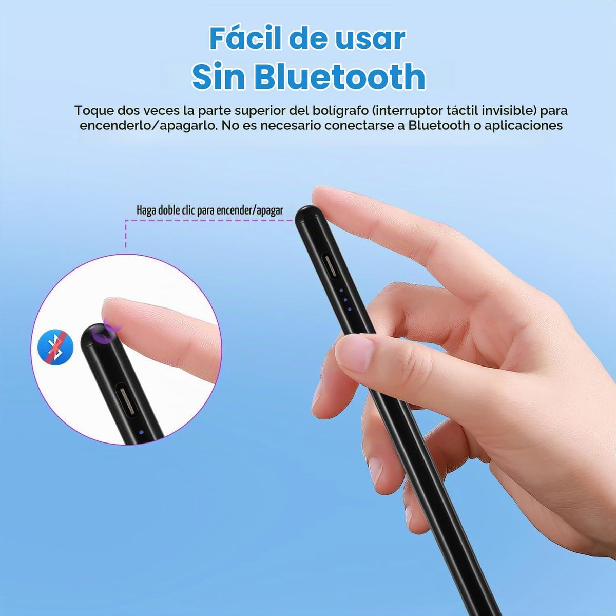 Lápiz óptico para iPad (2025-2018), sensibilidad de inclinación, re...