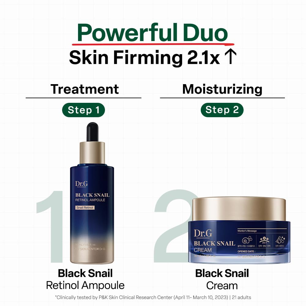 Dr.G Ampolla de retinol de caracol negro, 1.69 fl oz | Suero de ret...
