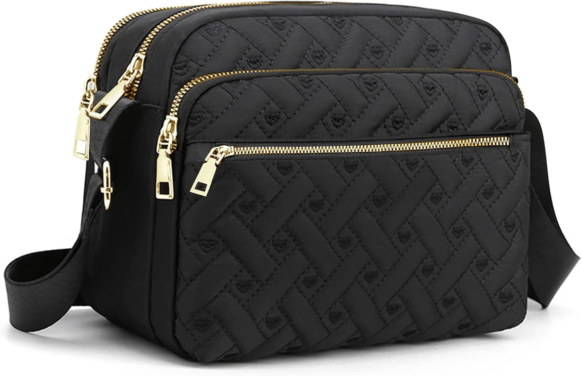 Bolsos cruzados medianos de nailon para mujer, monederos cruzados d...