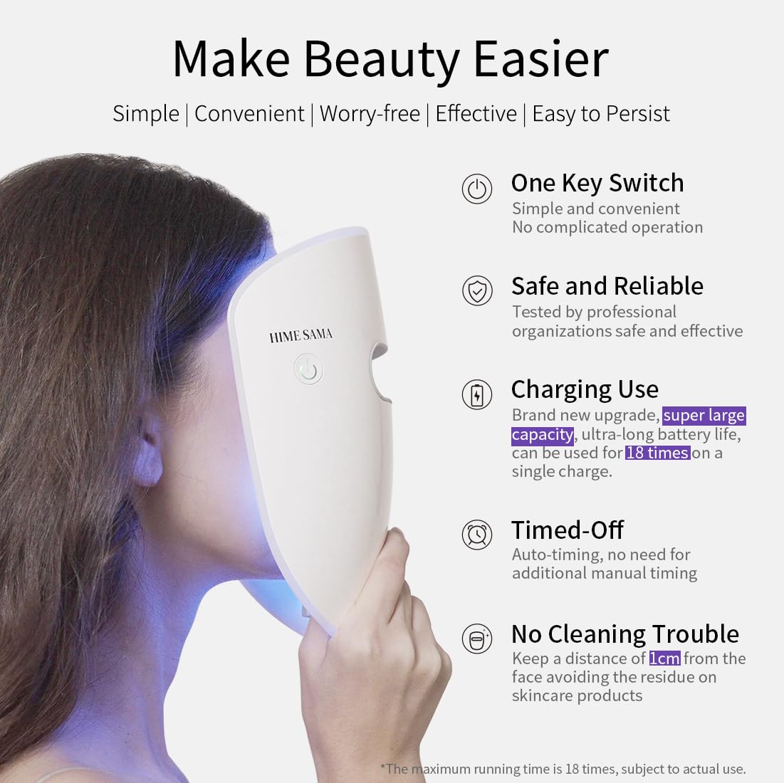 Mascarilla LED HIME SAMA, elegible para FSA, HSA, máscara LED de 8...