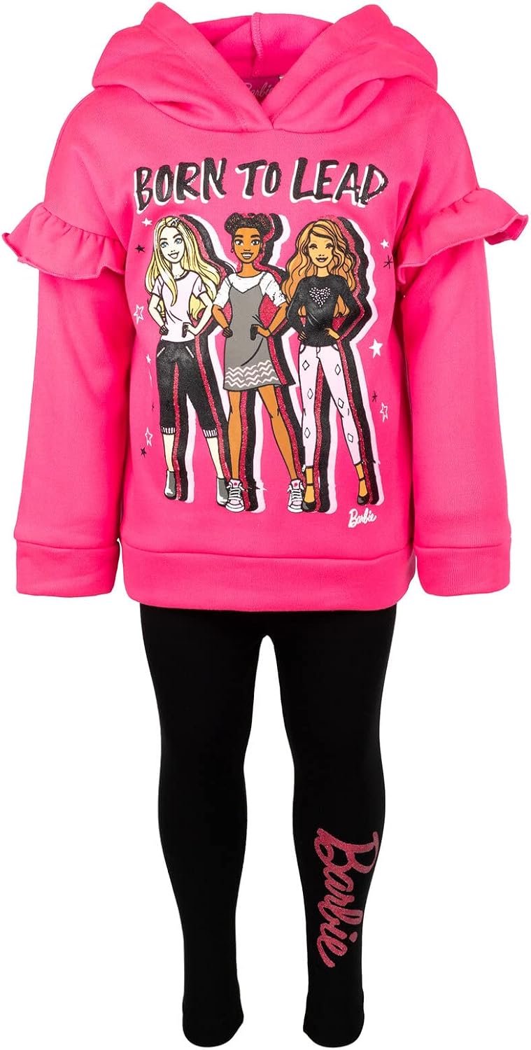 Conjunto de sudadera con capucha de forro polar y leggings para niñ...