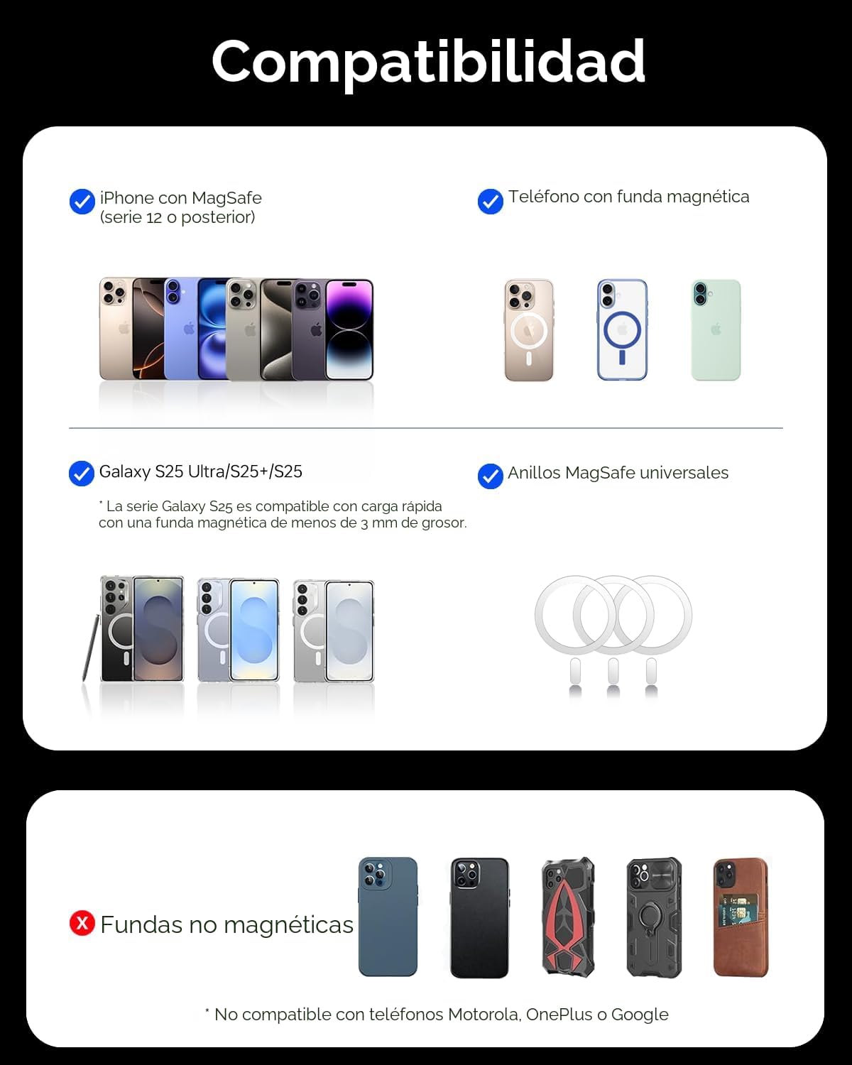 ULiXWH 10,000 mAh para cargador MagSafe Power Bank de carga rápida...