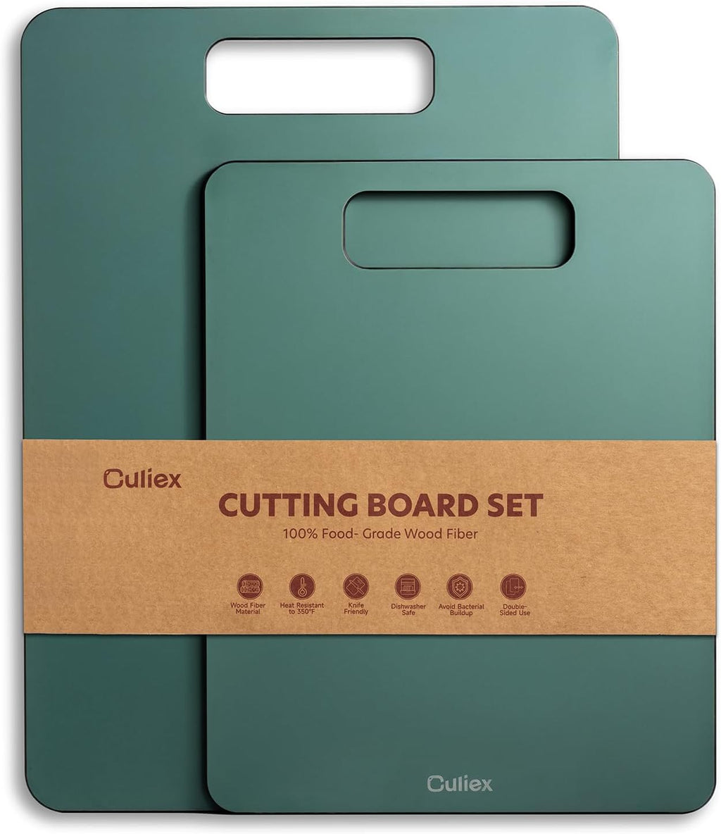 Culiex Tabla de cortar de fibra de madera, 2 unidades, tablas de co...