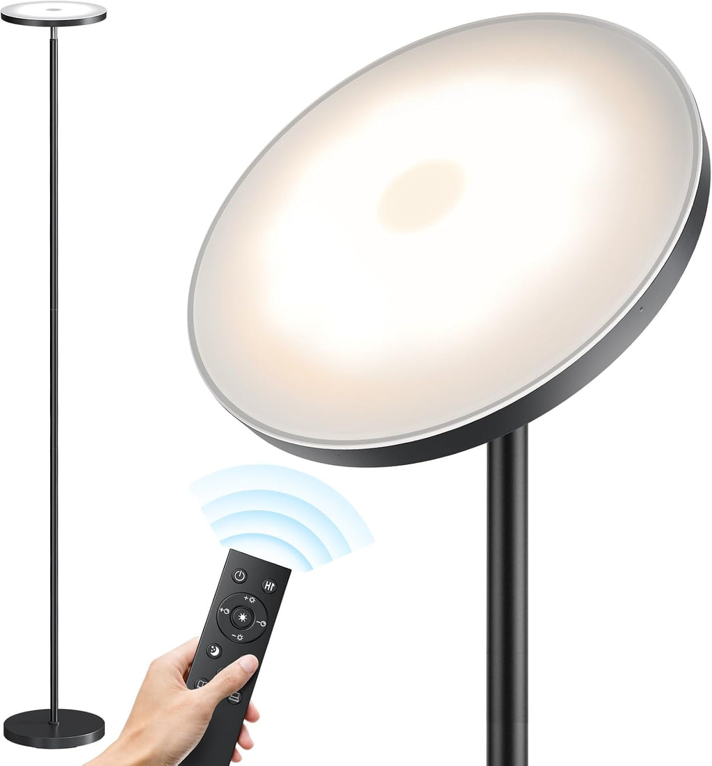 SUNMORY Lámparas de pie para sala de estar, lámpara de pie LED súpe...