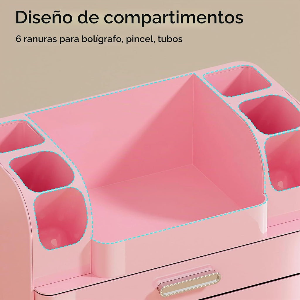 UFORU Organizador de maquillaje para tocador con 2 cajones grandes,...