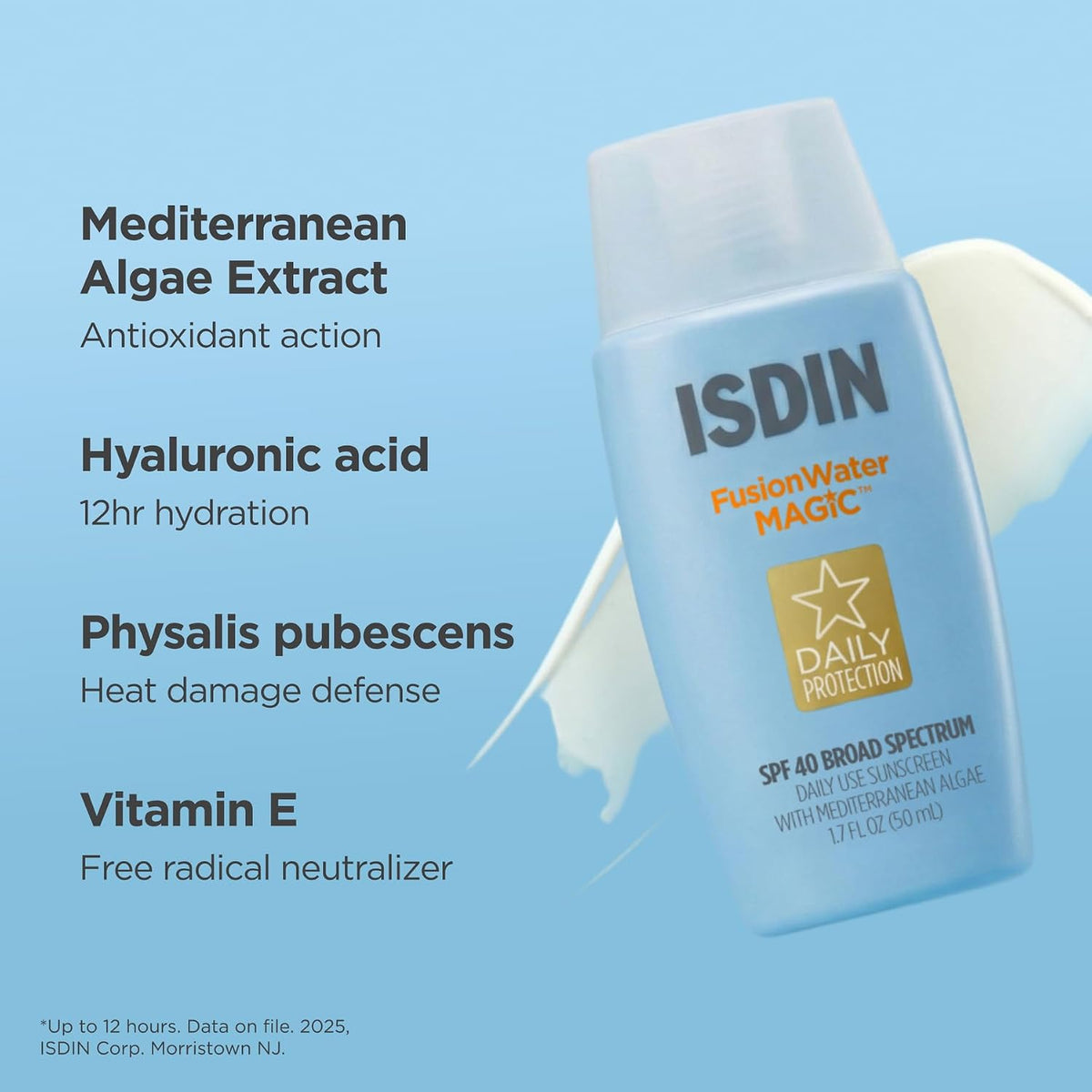 ISDIN Fusion Water MAGIC Protector solar ligero y transparente para...