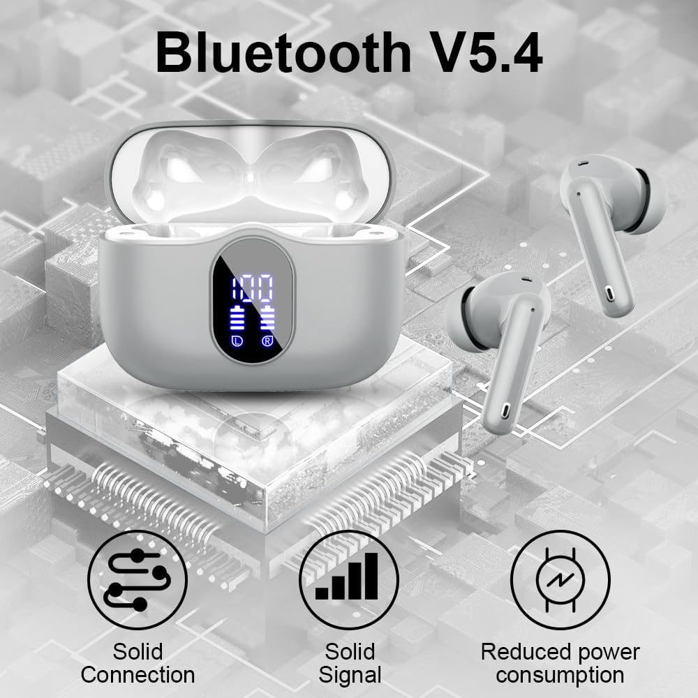 Auriculares inalámbricos con Bluetooth, auriculares estéreo de alta...