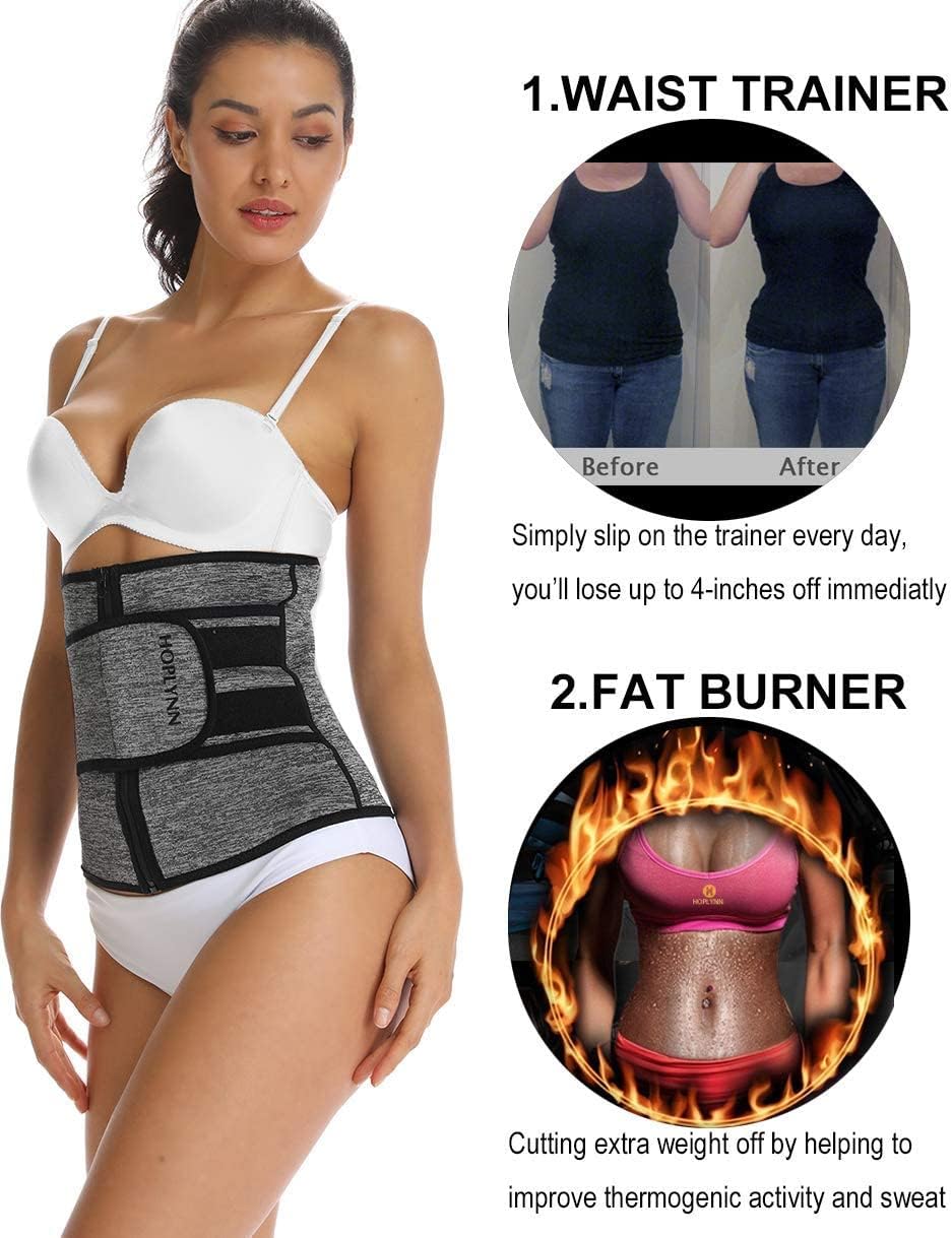 HOPLYNN Corsé de Neopreno para Entrenamiento de Cintura con Sudorac...