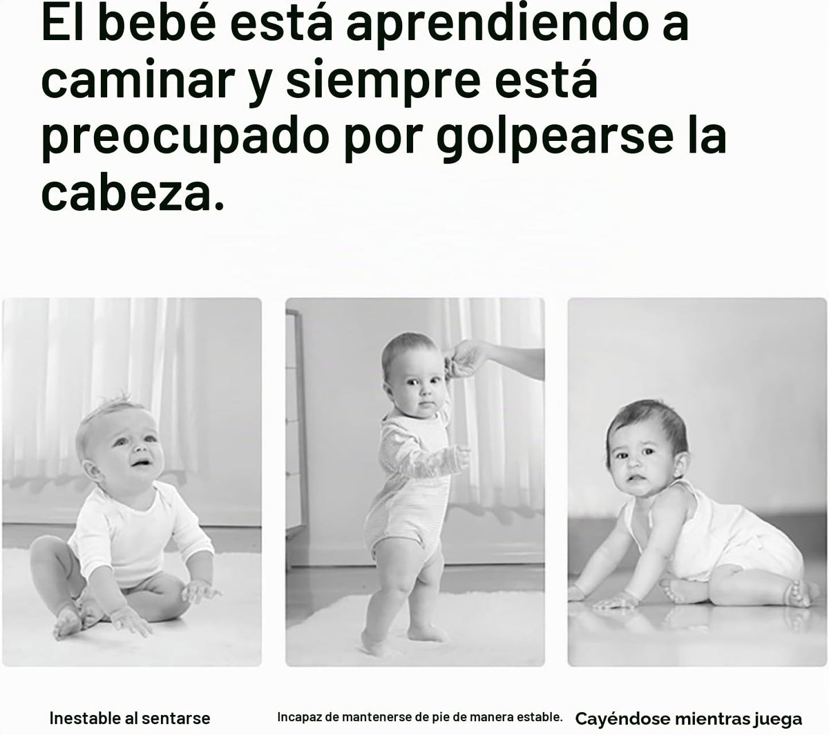 Mochila protectora de cabeza de bebé, protección para la cabeza de...